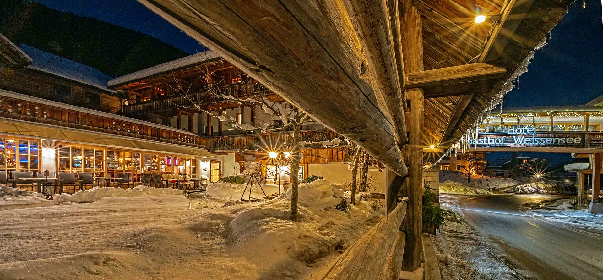 Hotel zum Weissensee Winter Schnee Naturpark Winterurlaub Slow Food Genuss